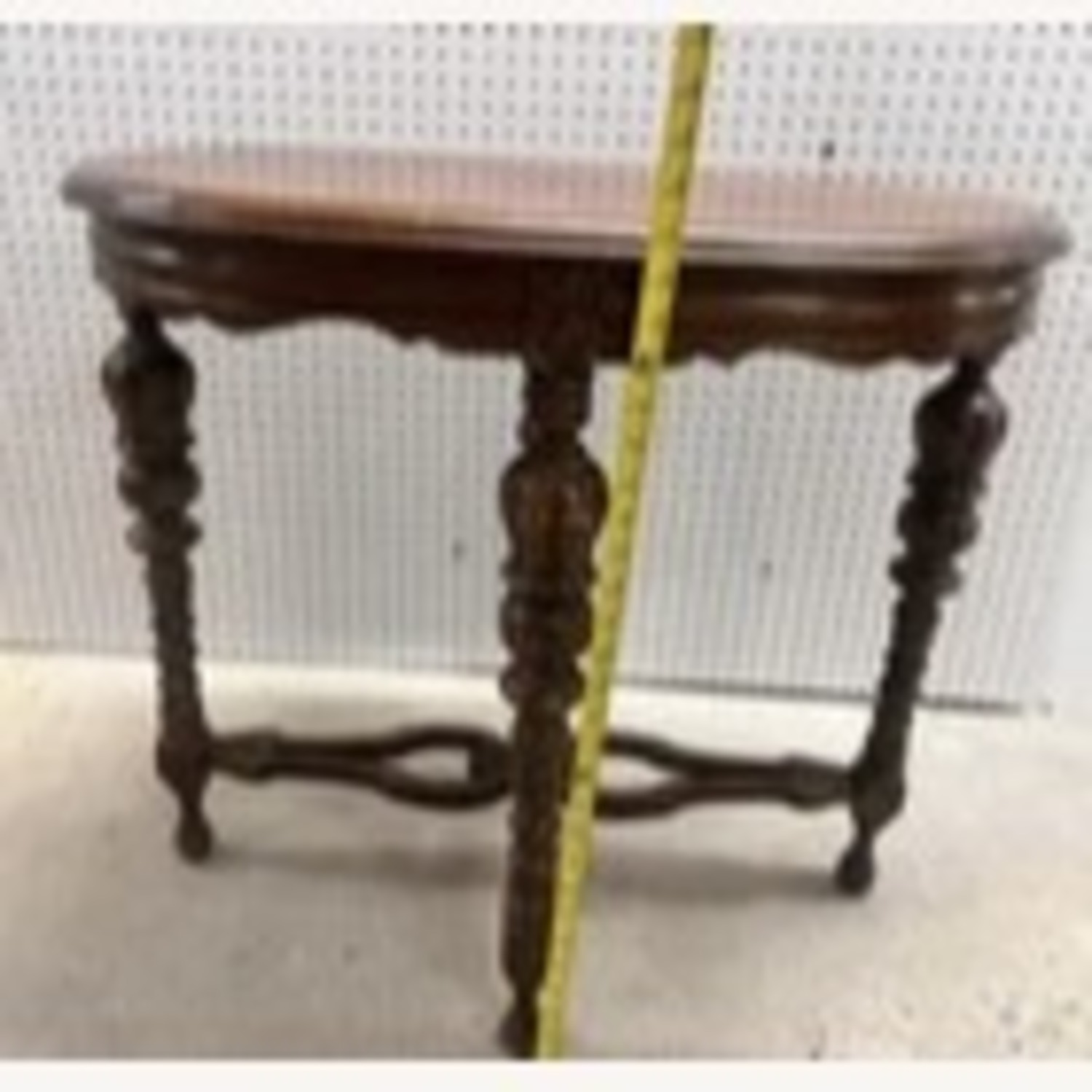 Victorian Accent Table Carved Spindle Bobbin Legs - image-4