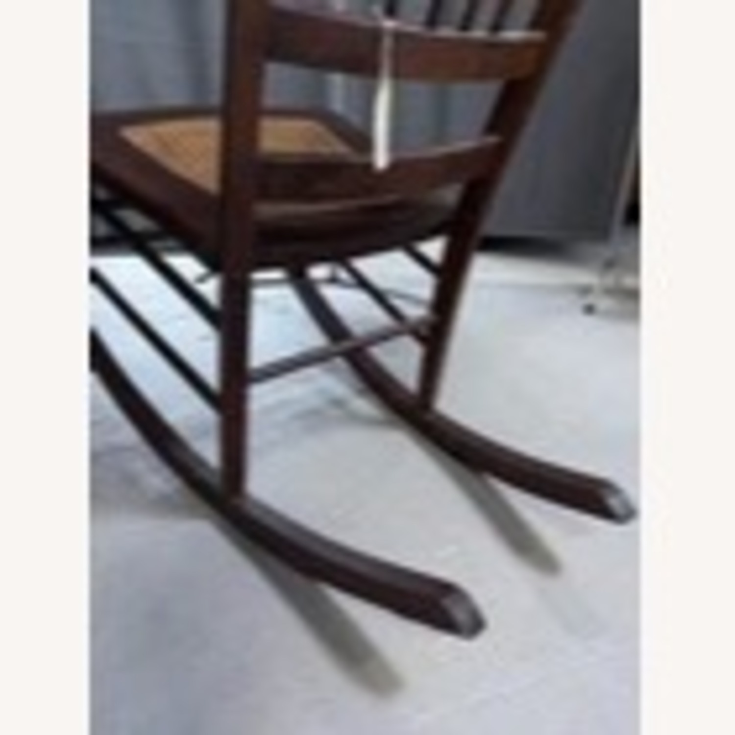 Victorian Carved Wood Rocking Chair Cane Seat - image-8