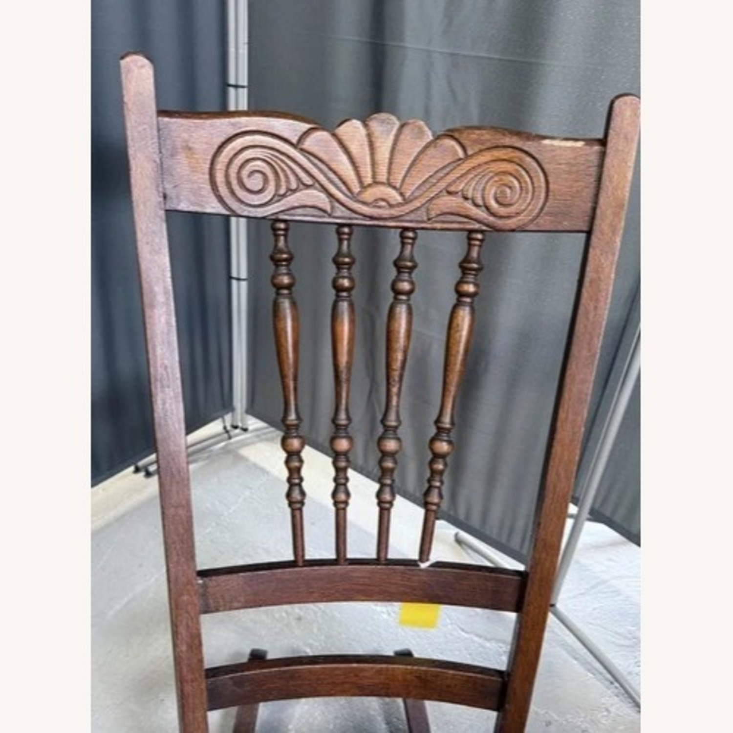 Victorian Carved Wood Rocking Chair Cane Seat - image-6