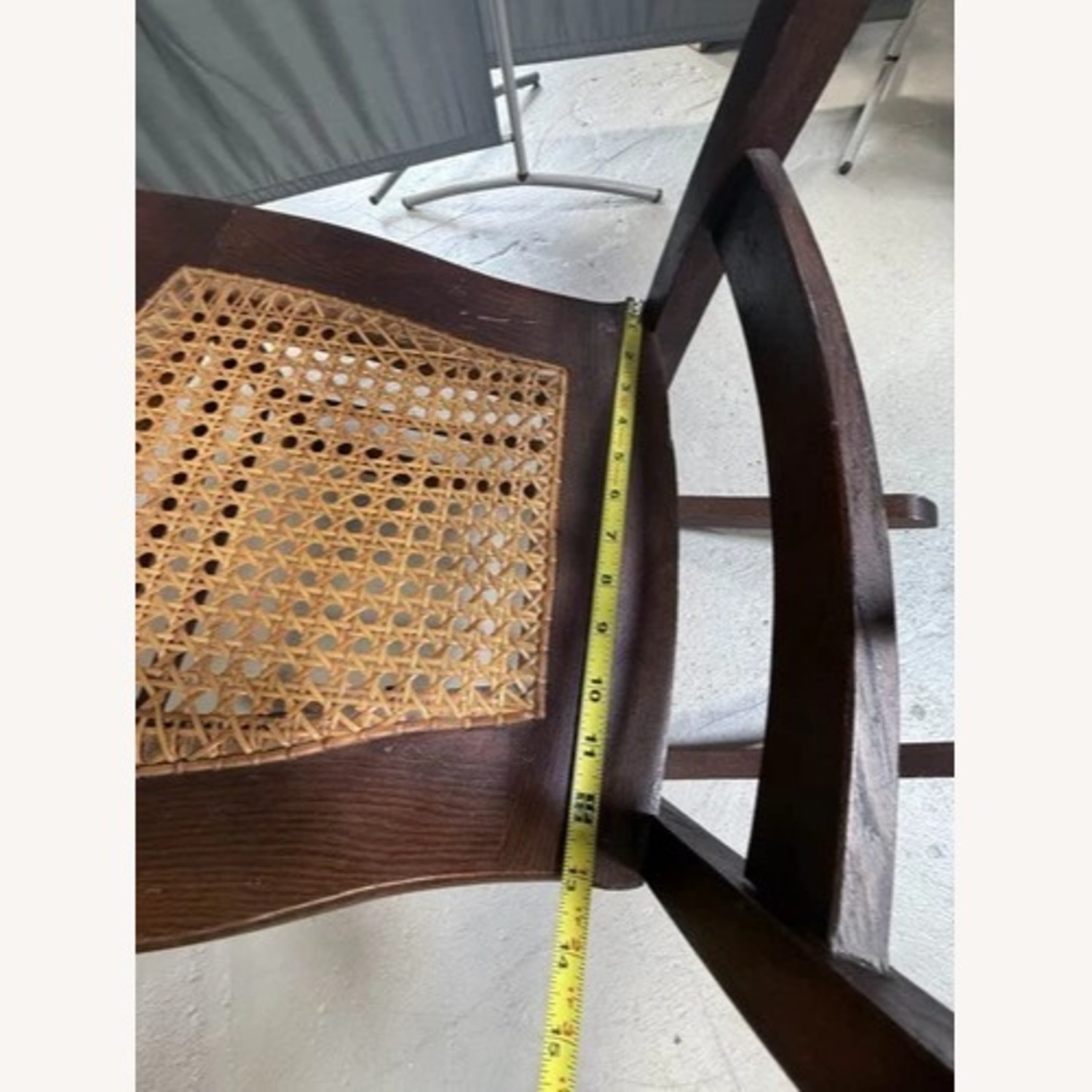 Victorian Carved Wood Rocking Chair Cane Seat - image-16