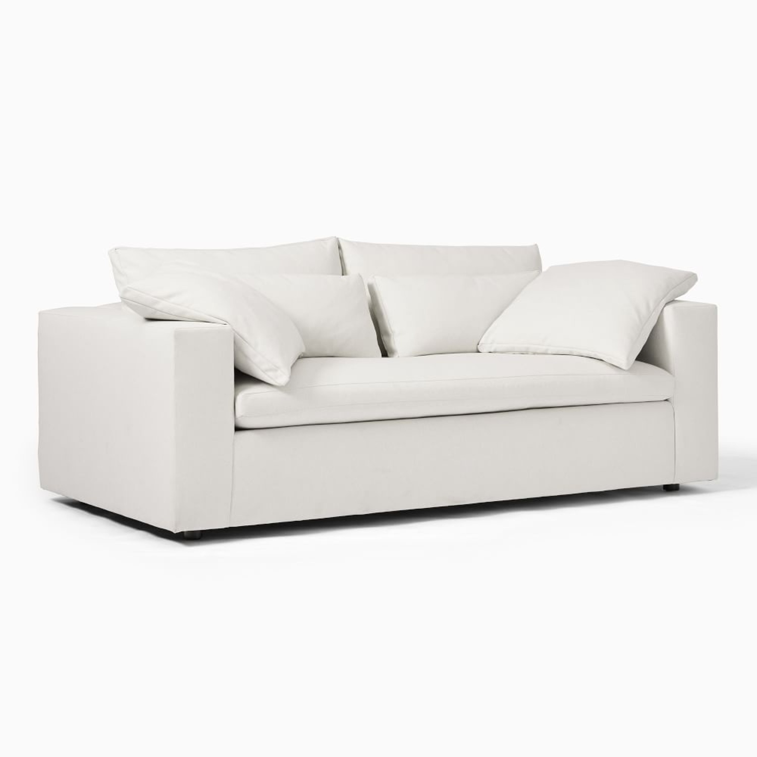 West Elm Harmony Light Gray Fabric 3+ Seater Sofa - image-4