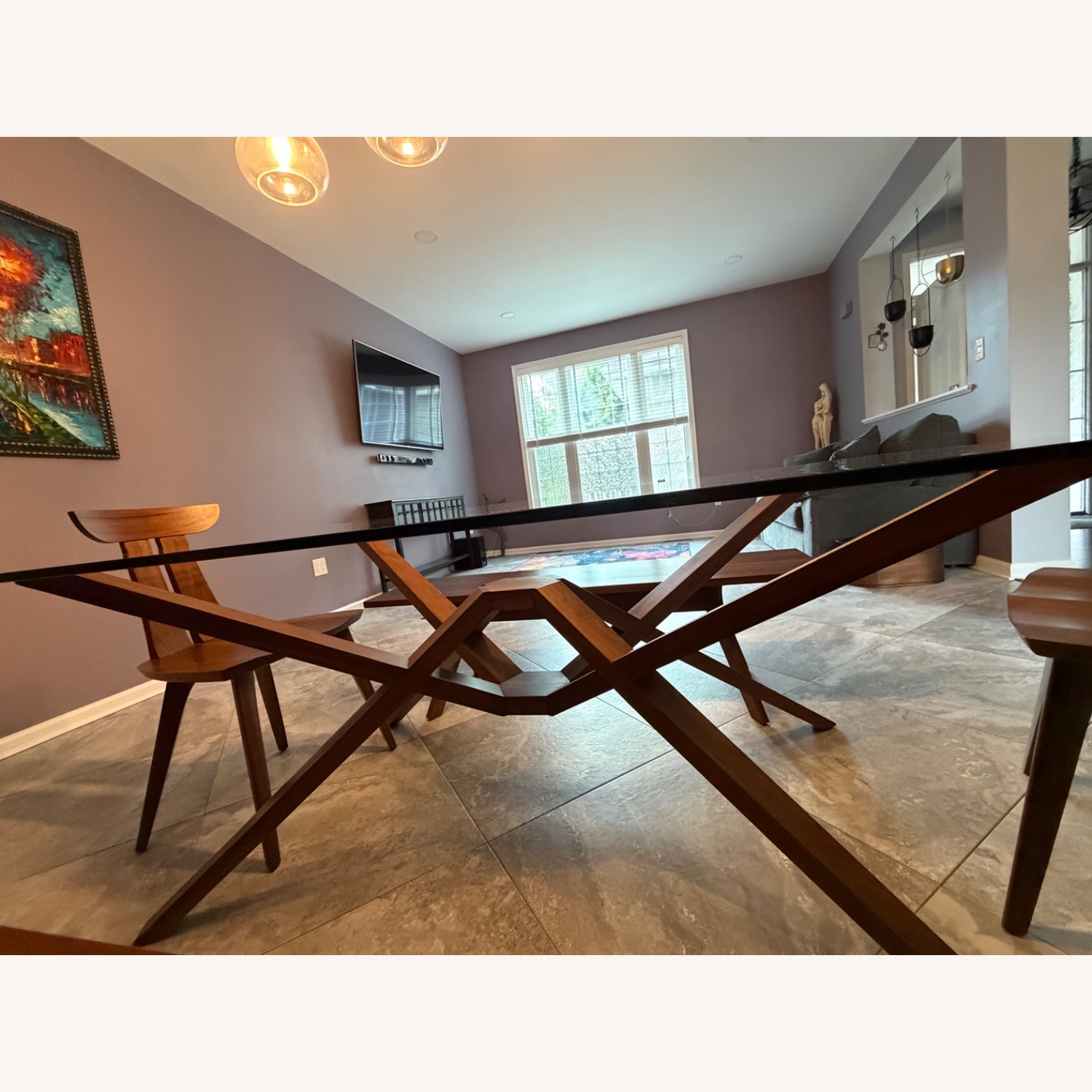 Copeland Black Walnut Glass Table Set - image-5