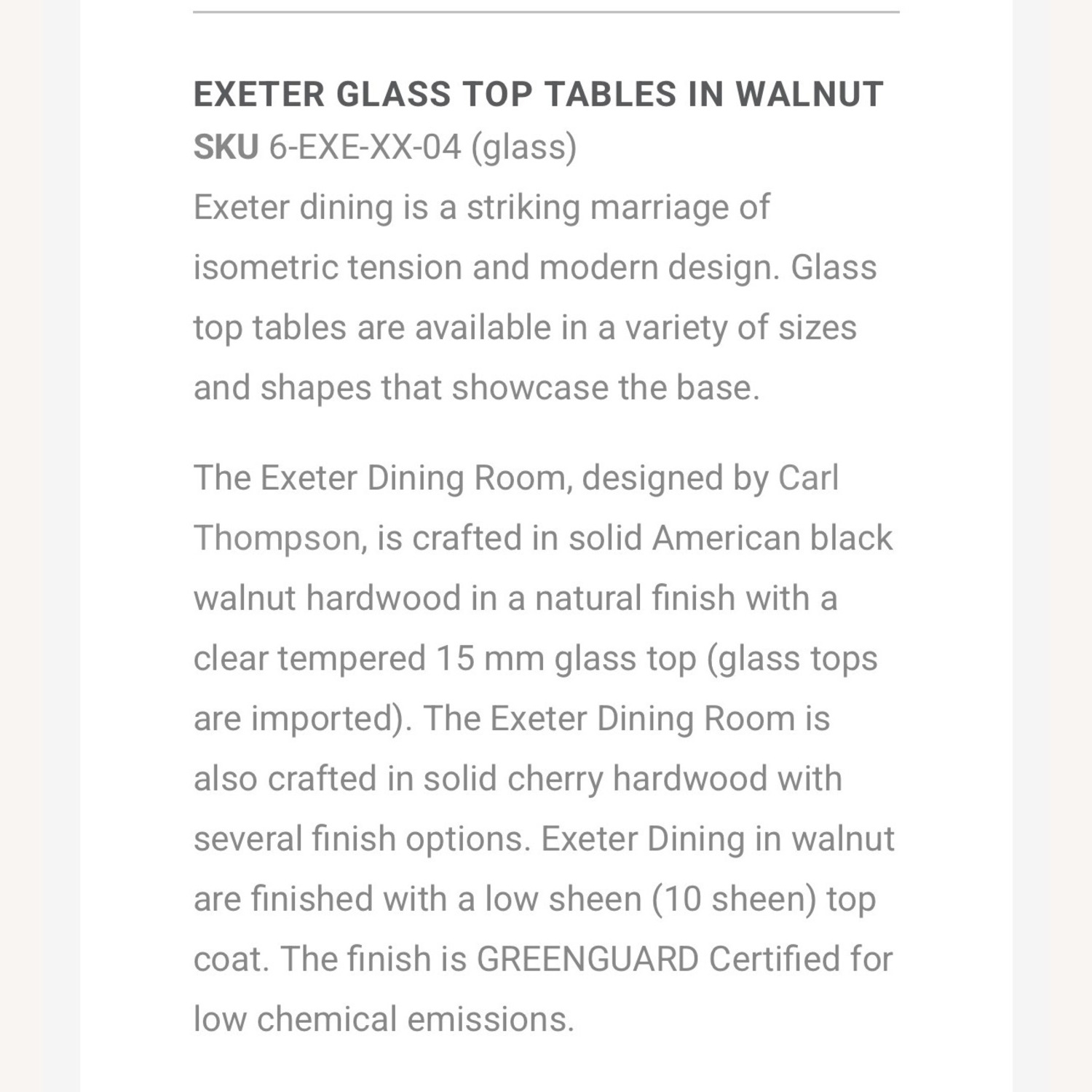 Copeland Black Walnut Glass Table Set - image-7