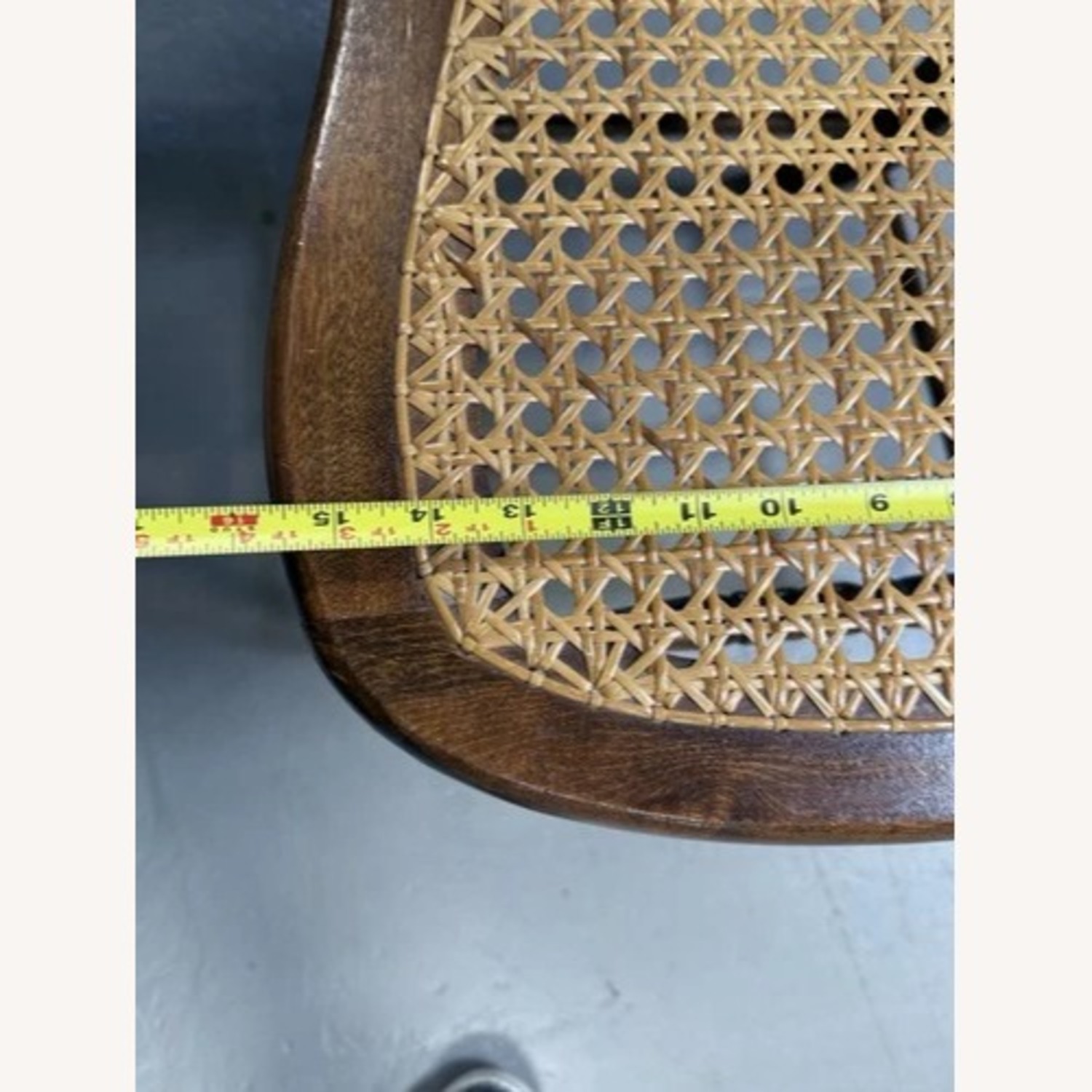 Set of 3 19th C. Ladder Back Chairs Cane Seats  - image-5