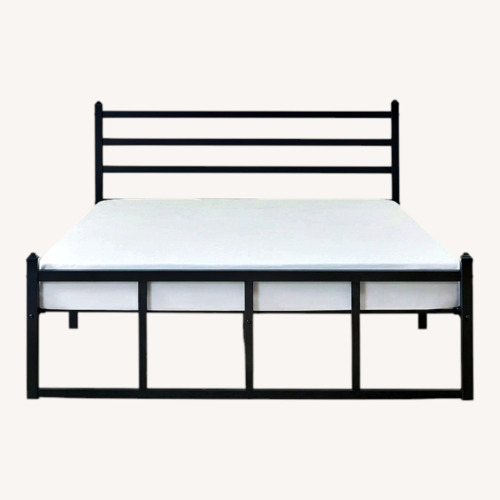 Used GreenForest Black Metal Queen Bed for sale on AptDeco