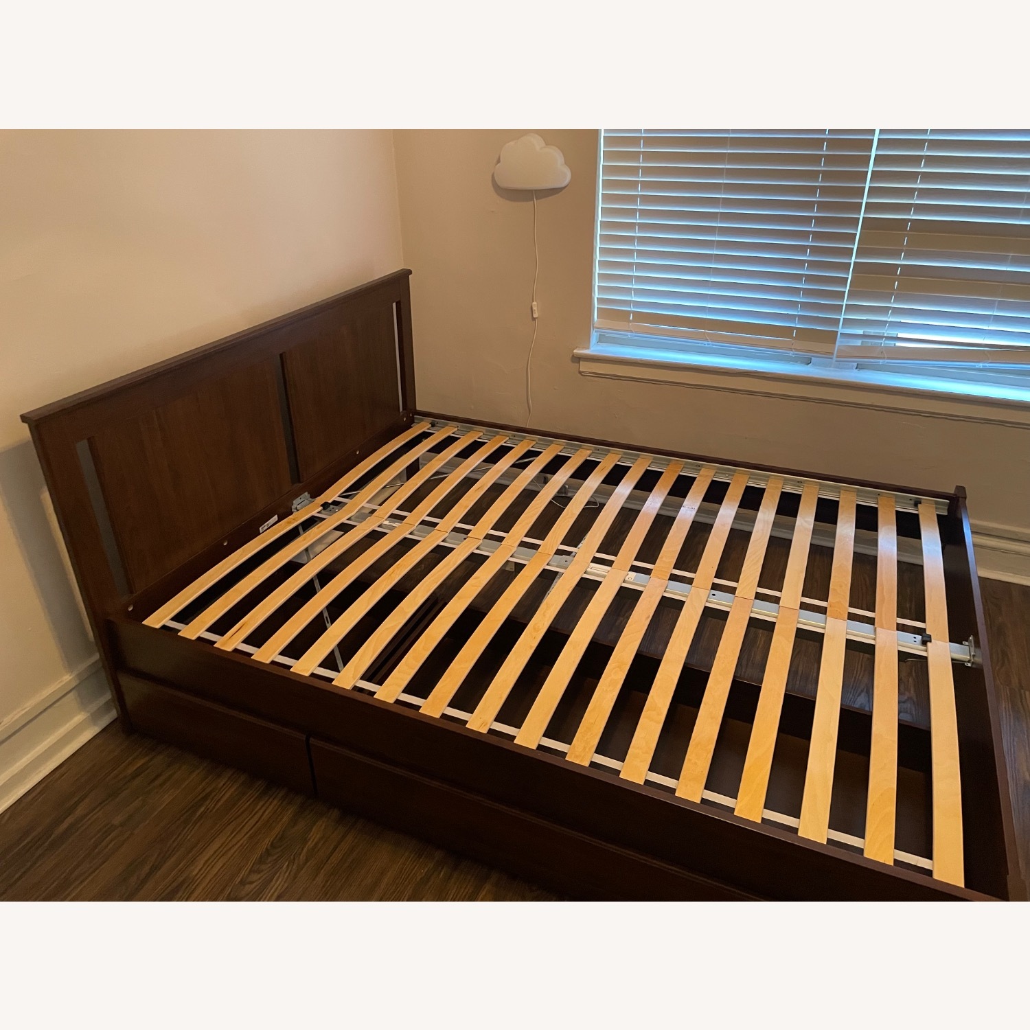 IKEA Songesand Dark Brown Wood Queen Bed - image-2