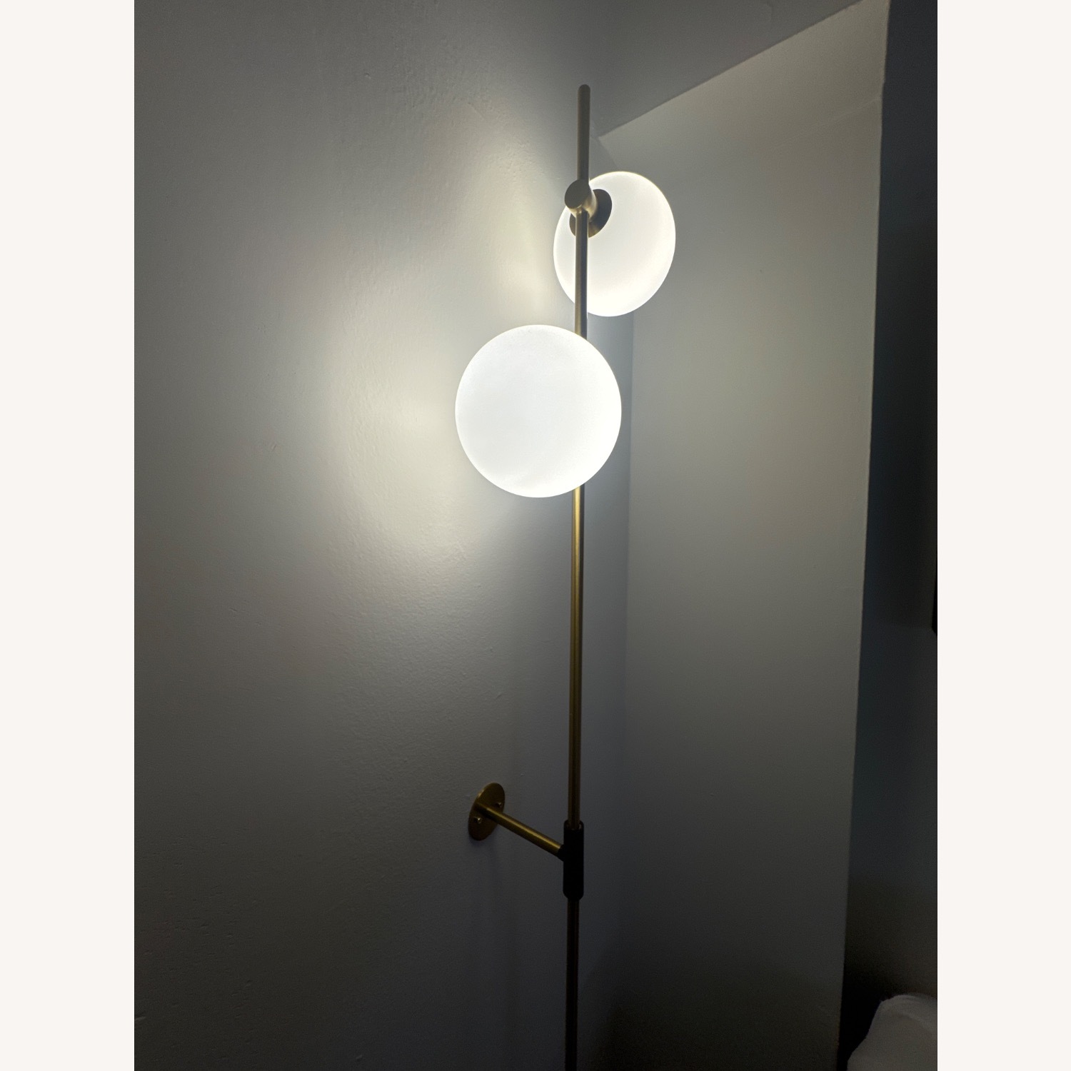 Gilt Gold Metal Wall Lamp - image-3