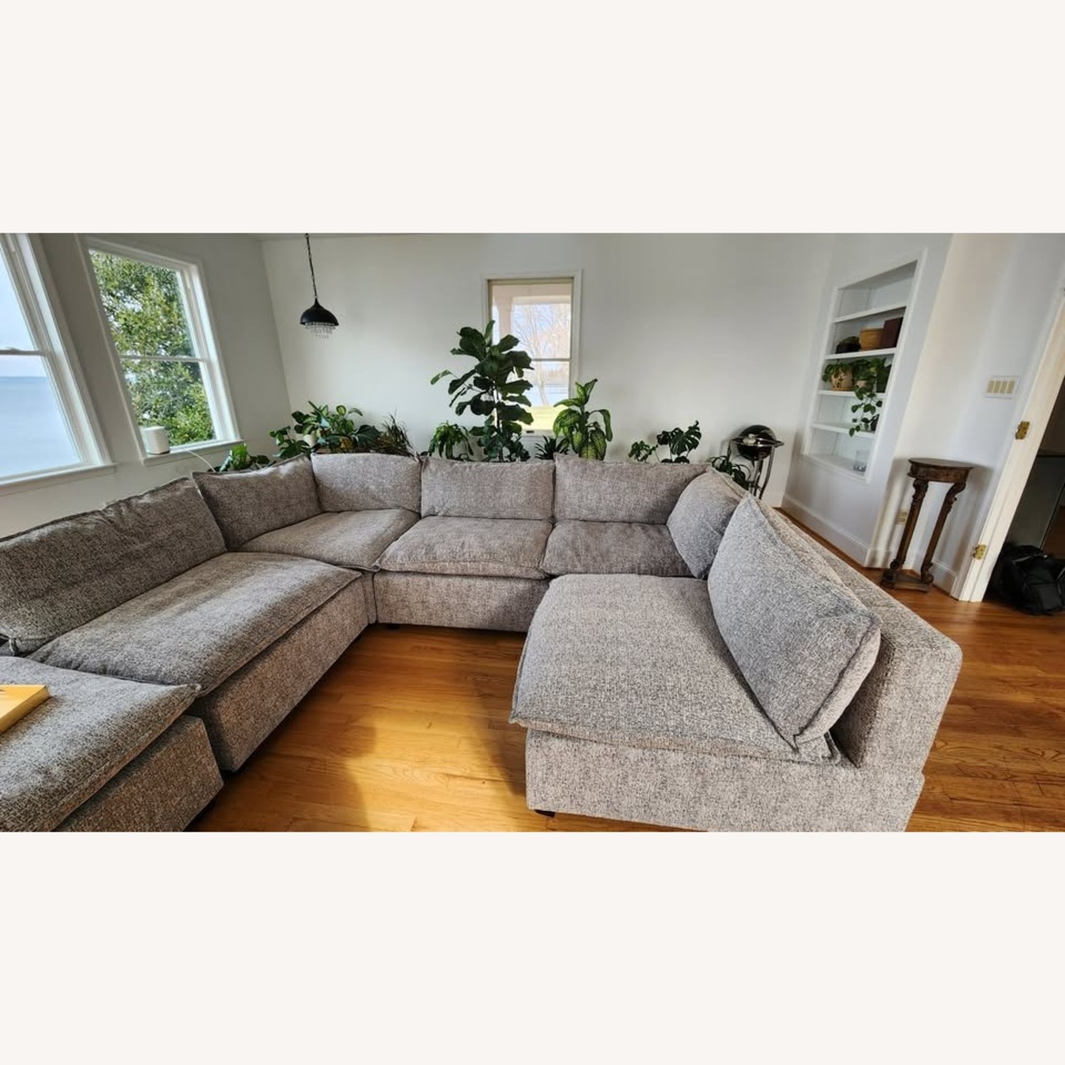 Albany Park Kova Pit Light Gray Fabric 6+ Piece Sectional - image-2
