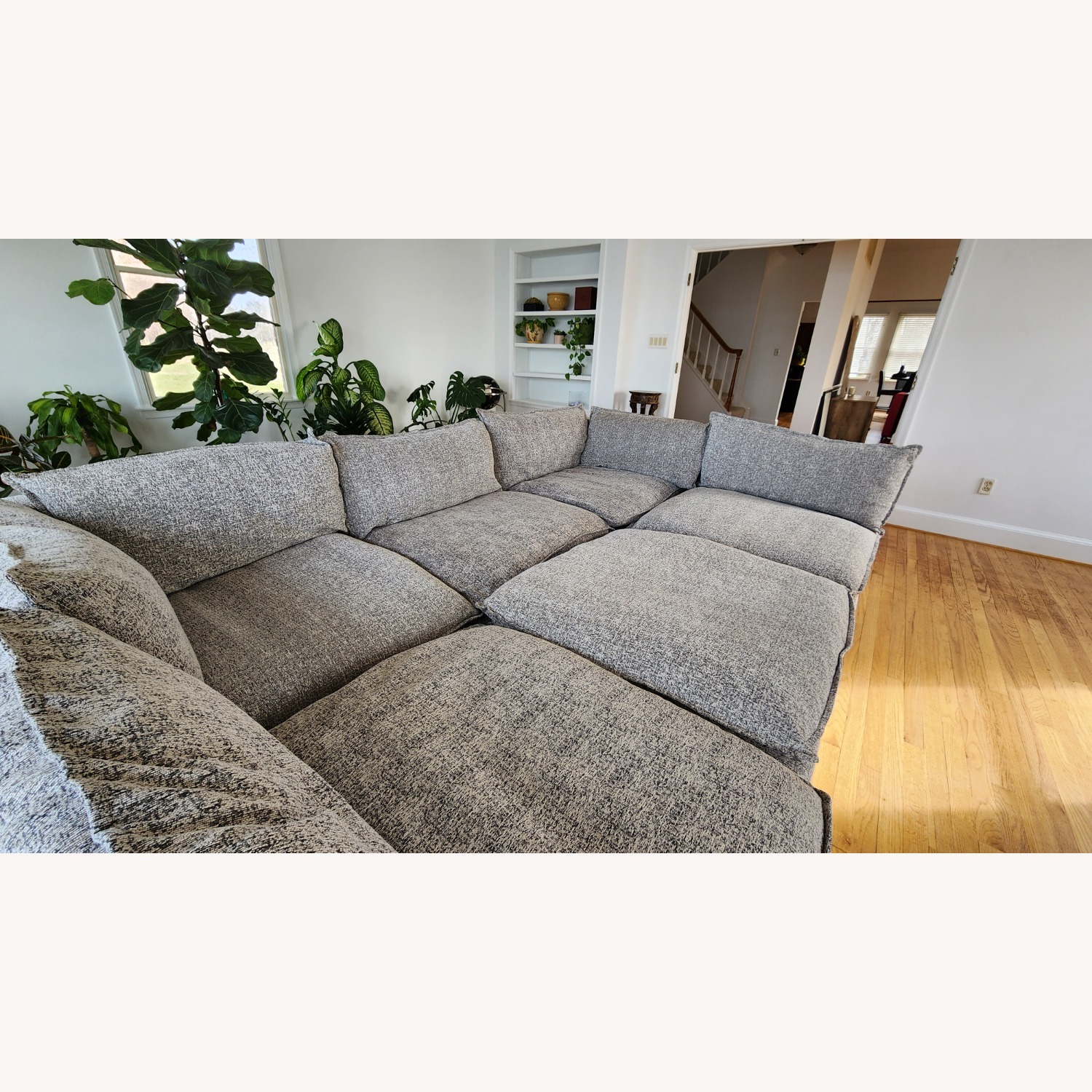 Albany Park Kova Pit Light Gray Fabric 6+ Piece Sectional - image-3