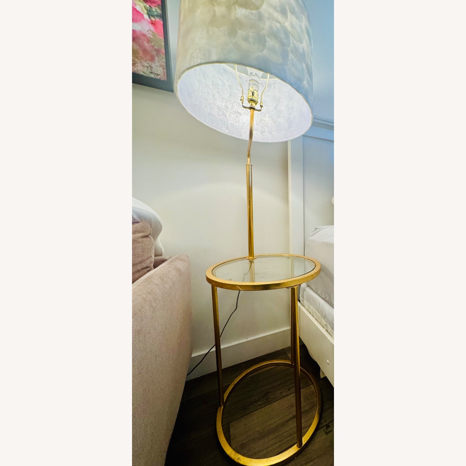Wayfair Gold Glass Side Table - image-2