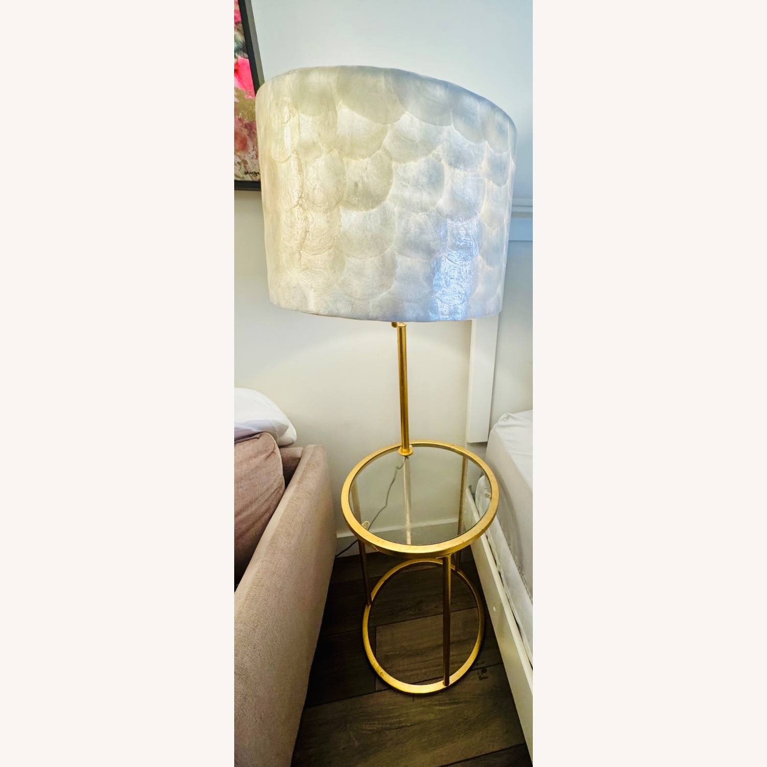 Wayfair Gold Glass Side Table - image-1