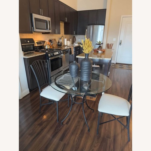 Used Arhaus Hand-Forged Solid Wrought Iron Bistro Set for sale on AptDeco