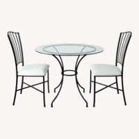 Arhaus Hand-Forged Solid Wrought Iron Bistro Set