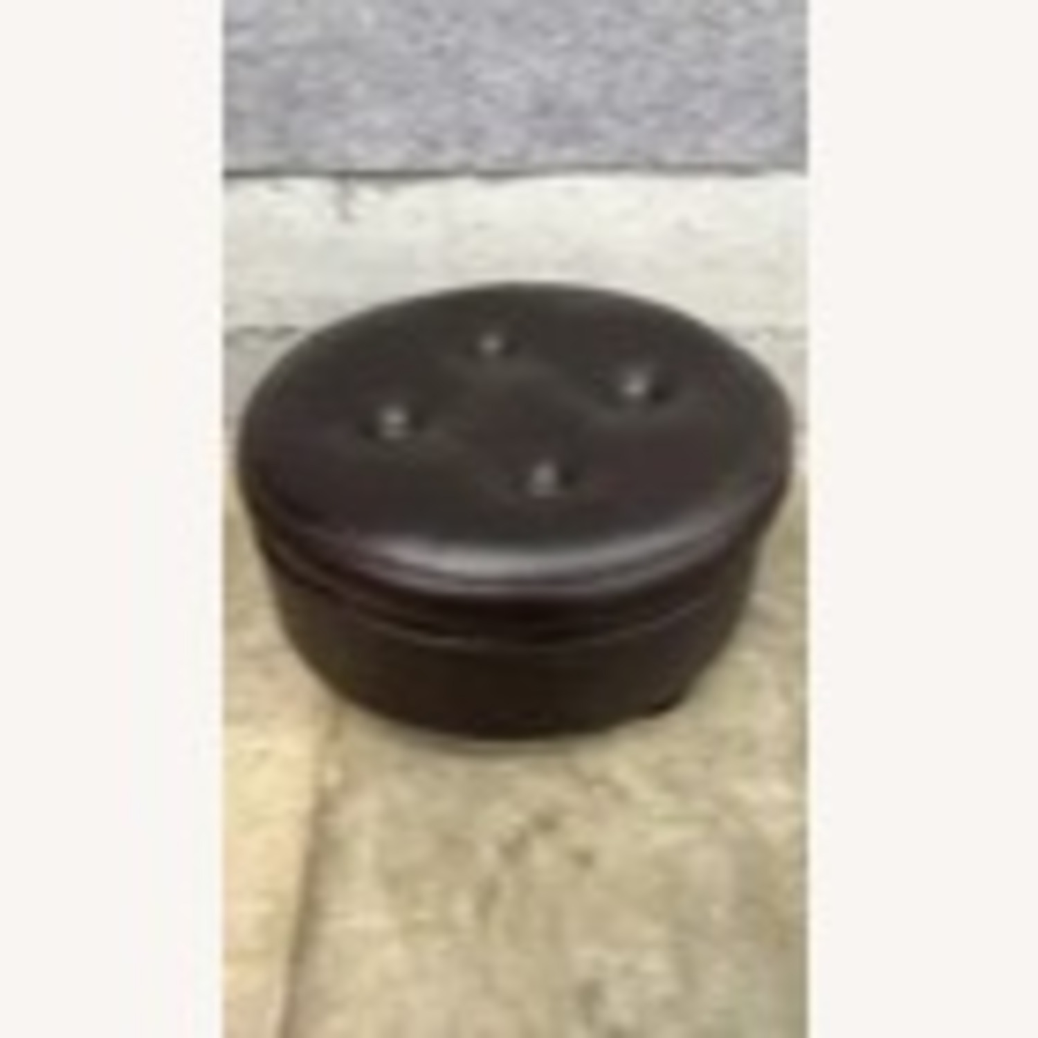 Faux Leather Tufted Ottoman Foot Stool - image-1