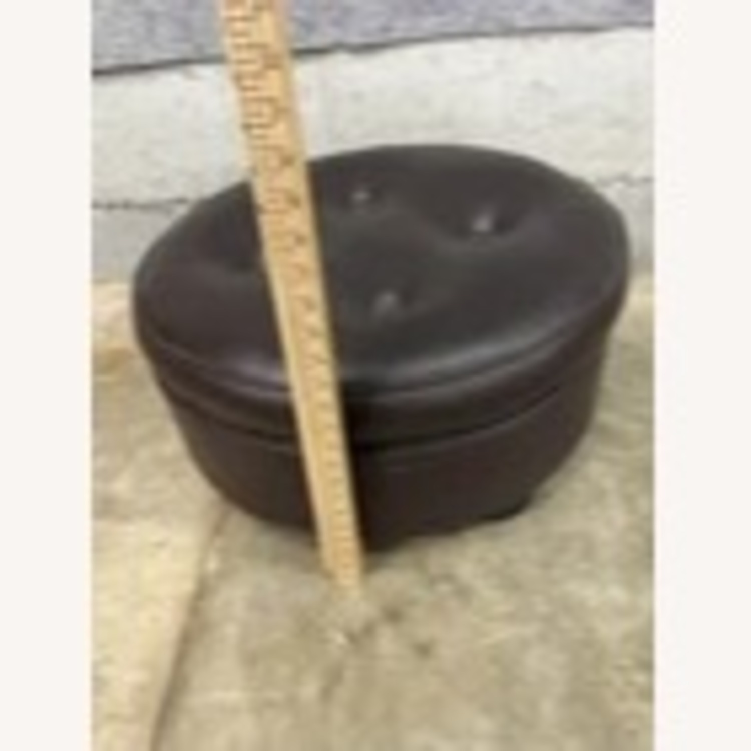 Faux Leather Tufted Ottoman Foot Stool - image-2