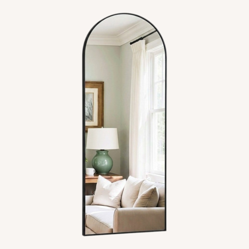 Used Amazon Black Glass Wall Mirror for sale on AptDeco