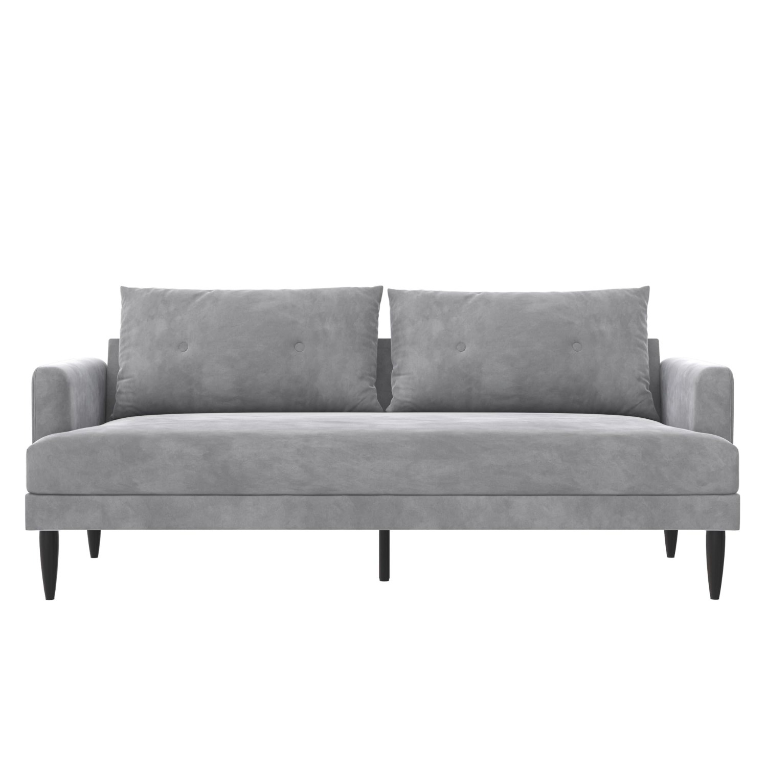Wayfair Light Gray Velvet 2 Seater Sofa - image-1