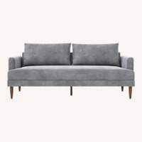 Wayfair Light Gray Velvet 2 Seater Sofa