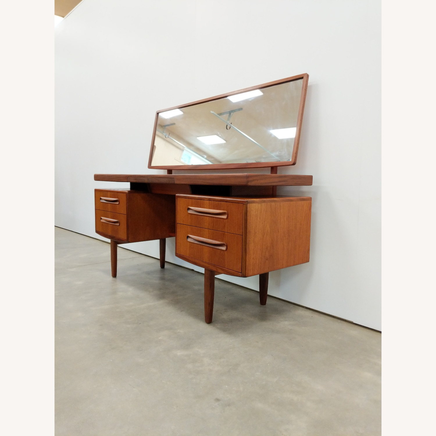 Vintage Mid Century Modern Teak G Plan Vanity Desk - image-2