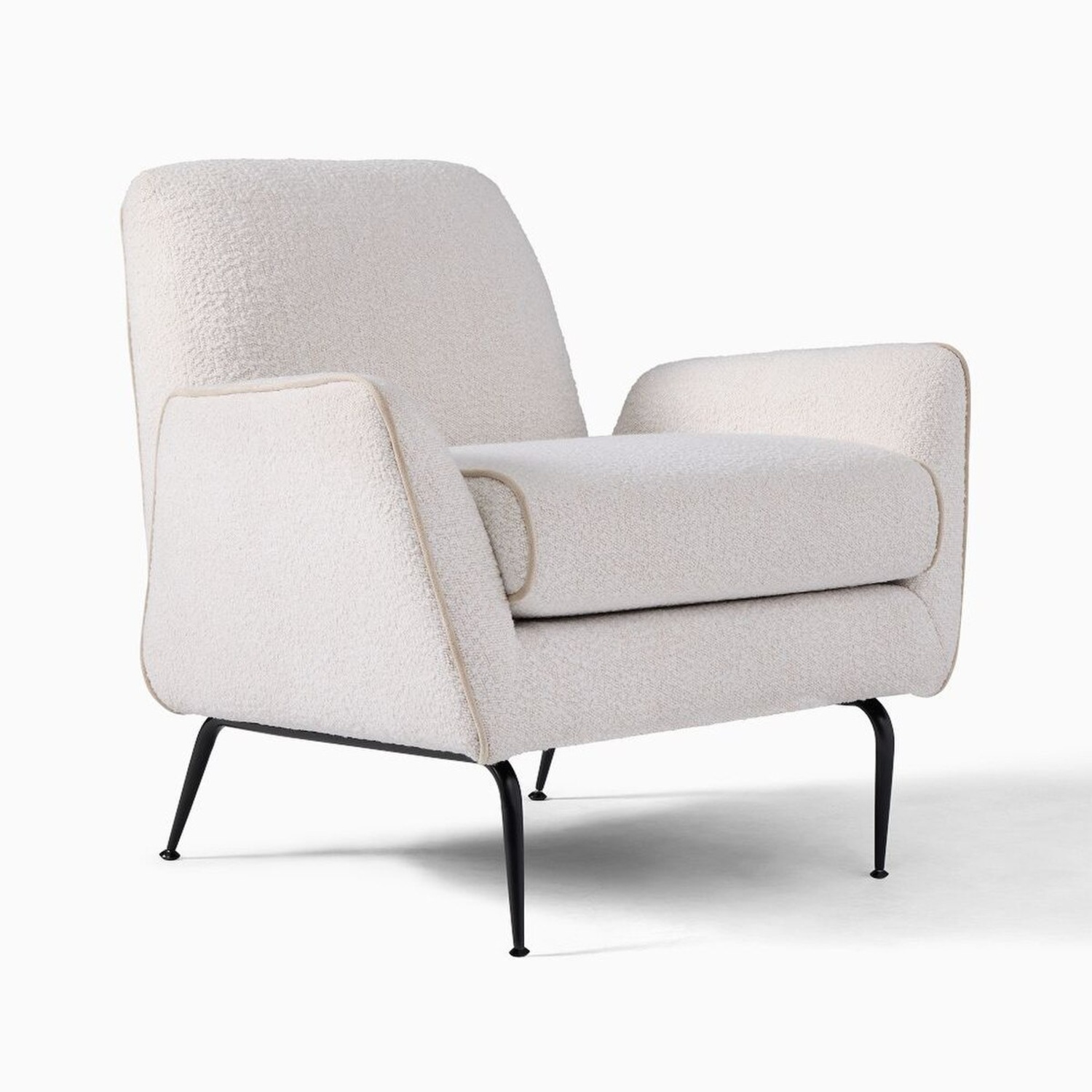 West Elm Kip Flare Arm Chair with Contrast Piping - image-4