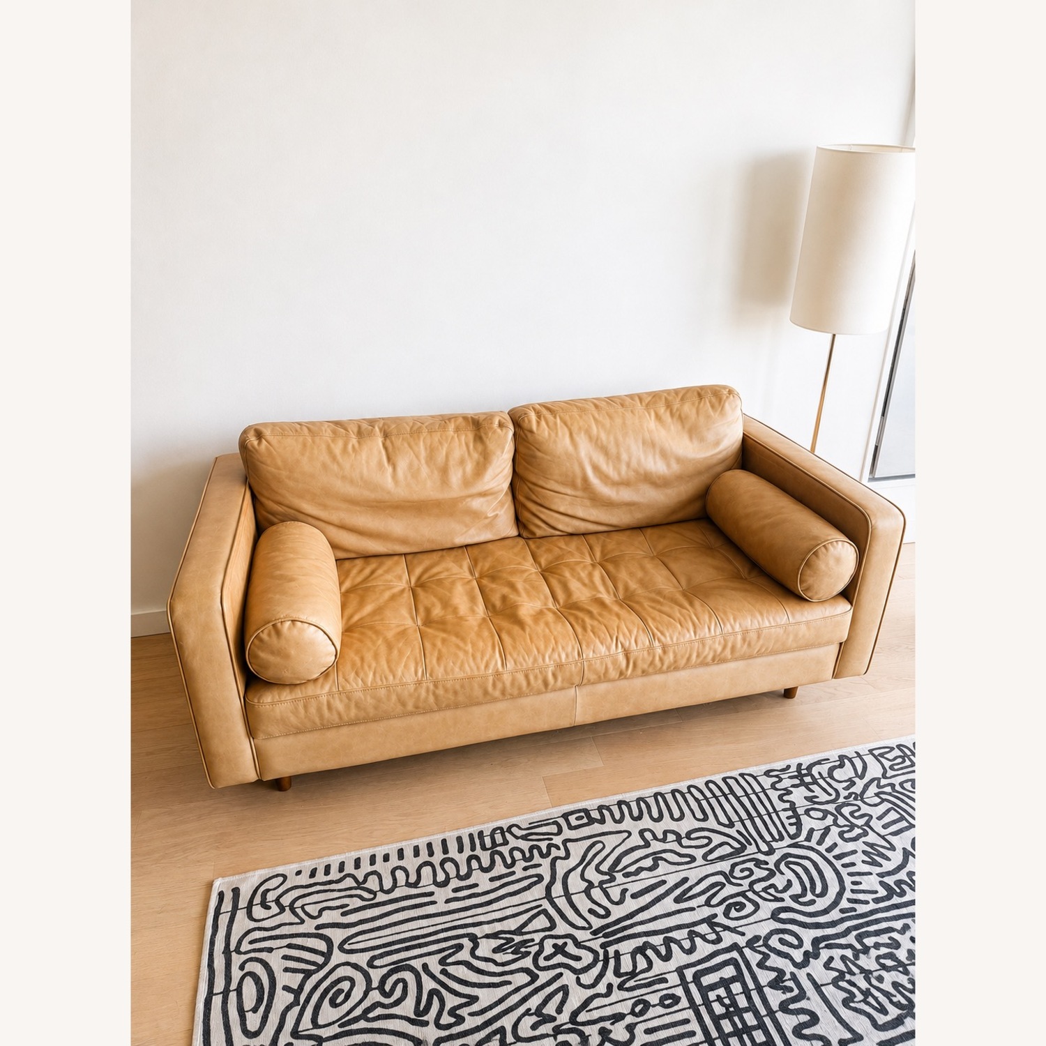 Article Sven 72” Model Leather Loveseat - image-1