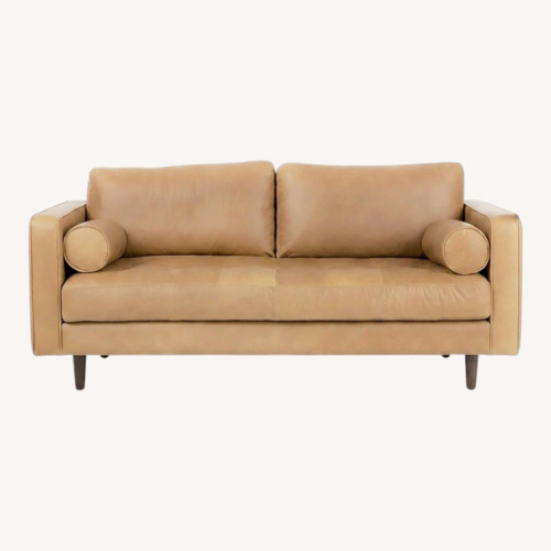Used Article Sven 72” Model Leather Loveseat for sale on AptDeco
