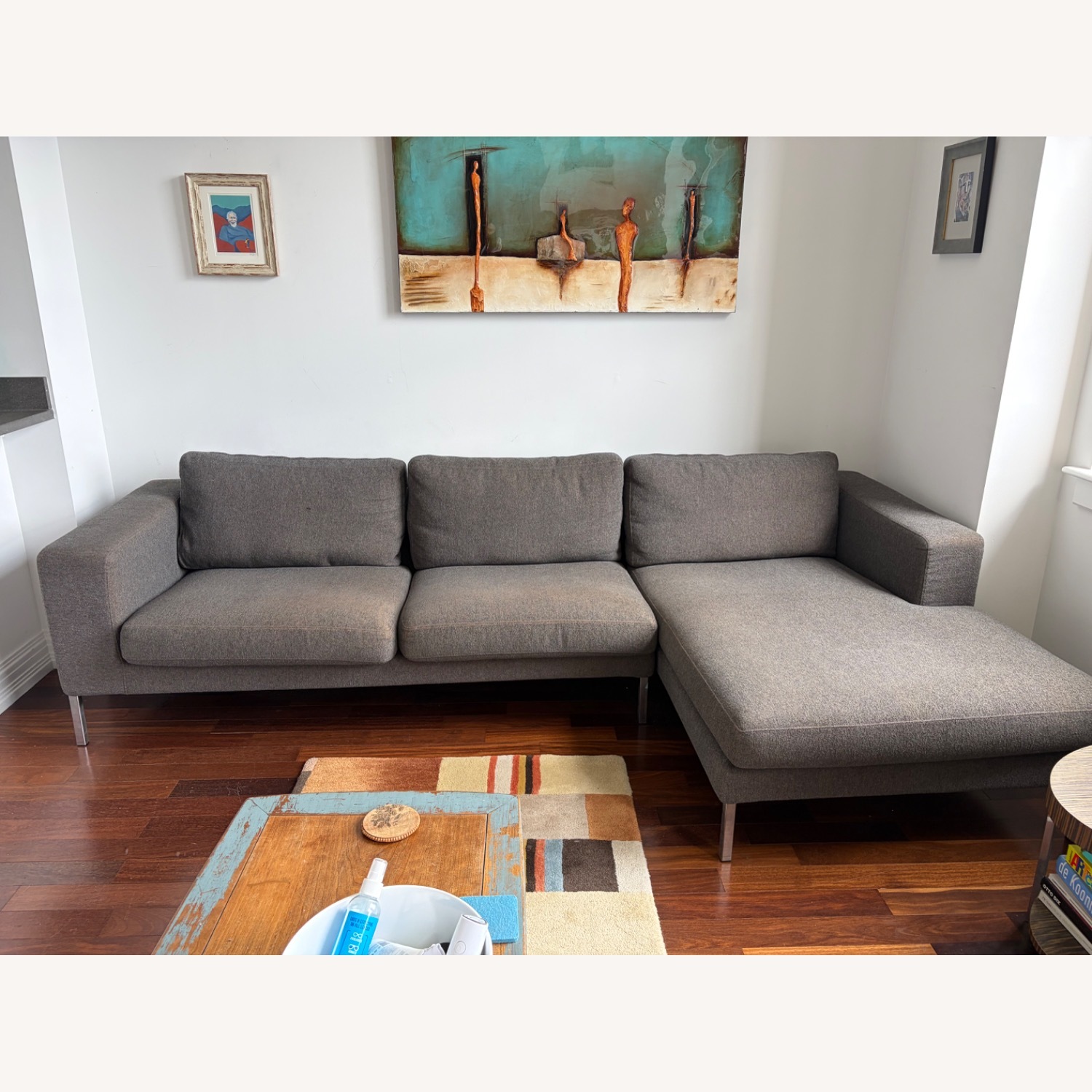 Bensen Dark Neo Gray Fabric 3+ Piece Sectional - image-1