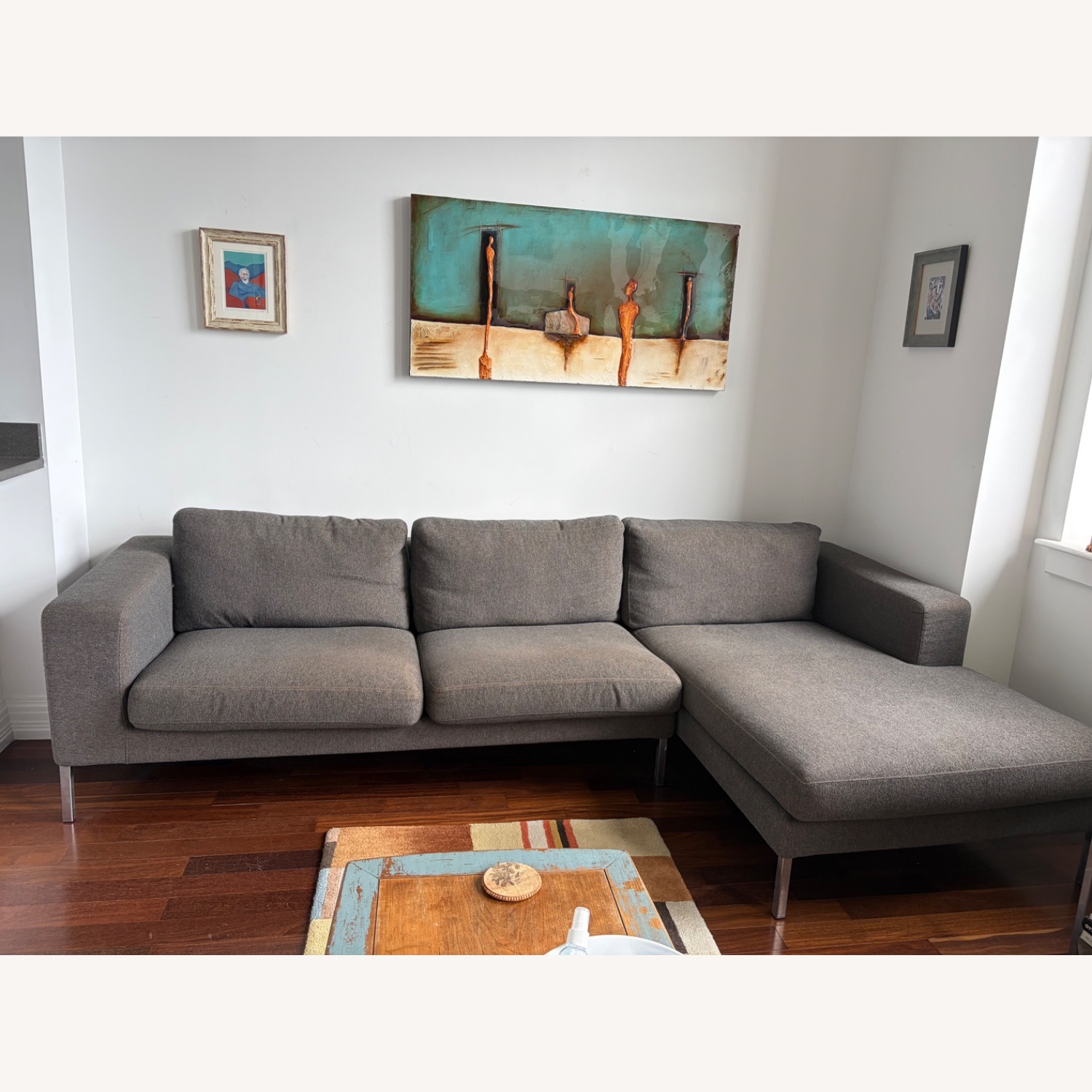 Bensen Dark Neo Gray Fabric 3+ Piece Sectional - image-7