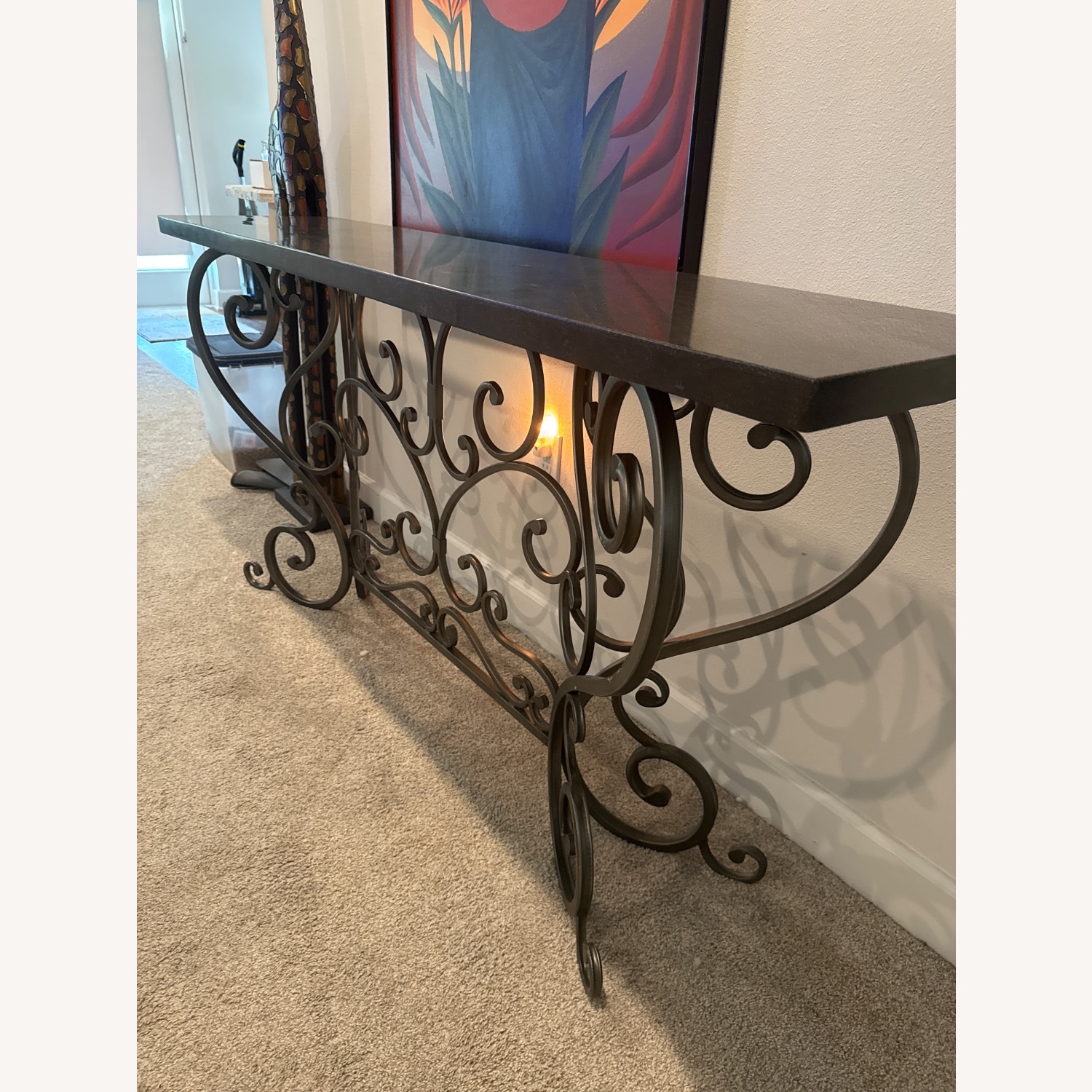 Bed Bath & Beyond Black Marble Side Table - image-4