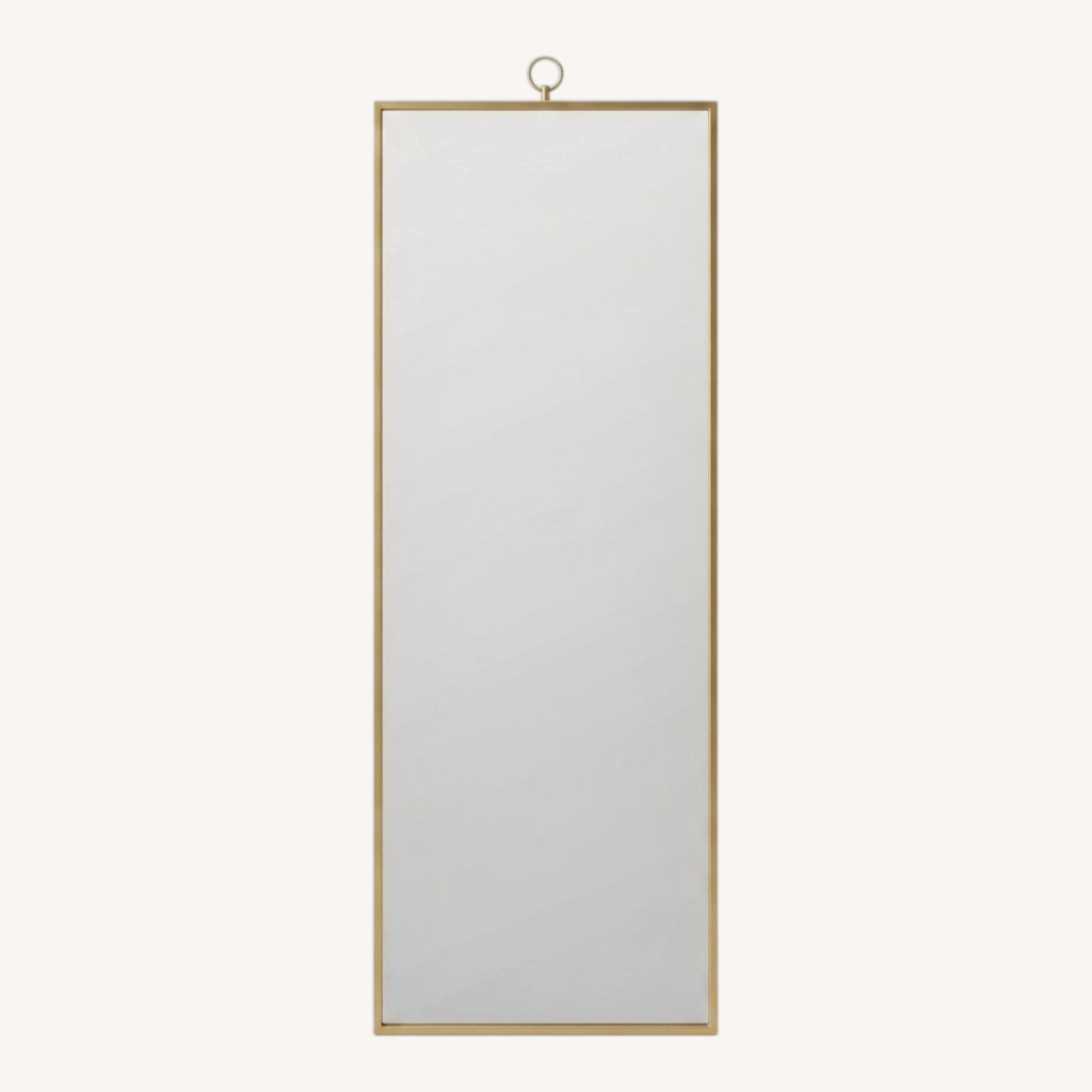 Metal Frame Anti Gold Floor Mirror - image-0
