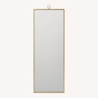 Metal Frame Anti Gold Floor Mirror