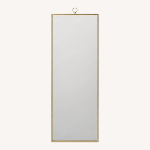 Used Metal Frame Anti Gold Floor Mirror for sale on AptDeco