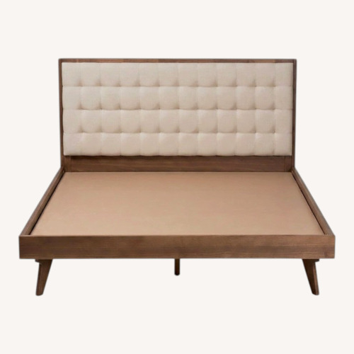 Used Wayfair Natural Wood Queen Bed for sale on AptDeco