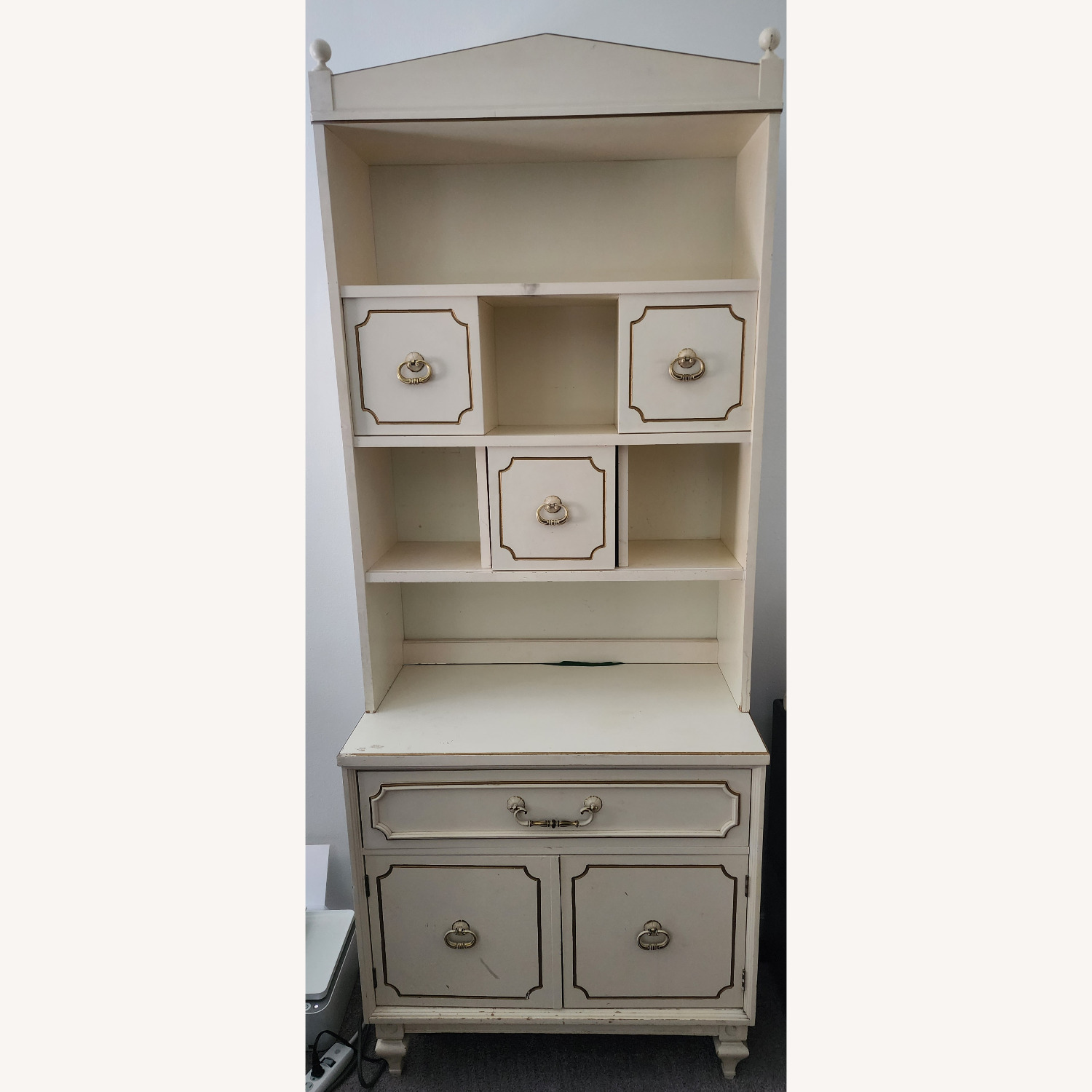 Cream Wood Bookcase - image-2