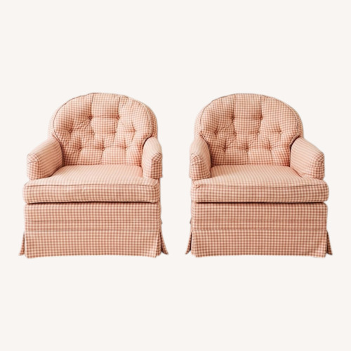 Used Ethan Allen Orange Silk 2 Seater Sofa for sale on AptDeco