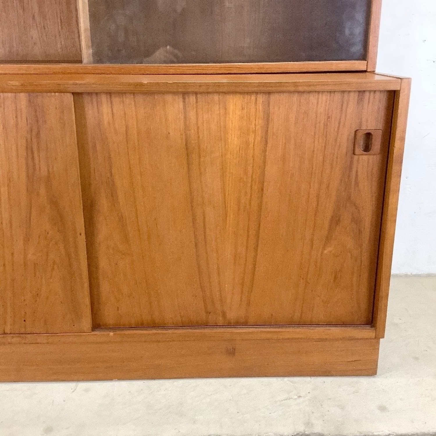Danish Modern Teak Bookcase With Cabinet Base - image-4