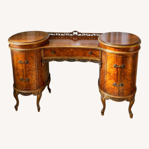Used Vintage French Provincial Desk / Vanity and Chair for sale on AptDeco