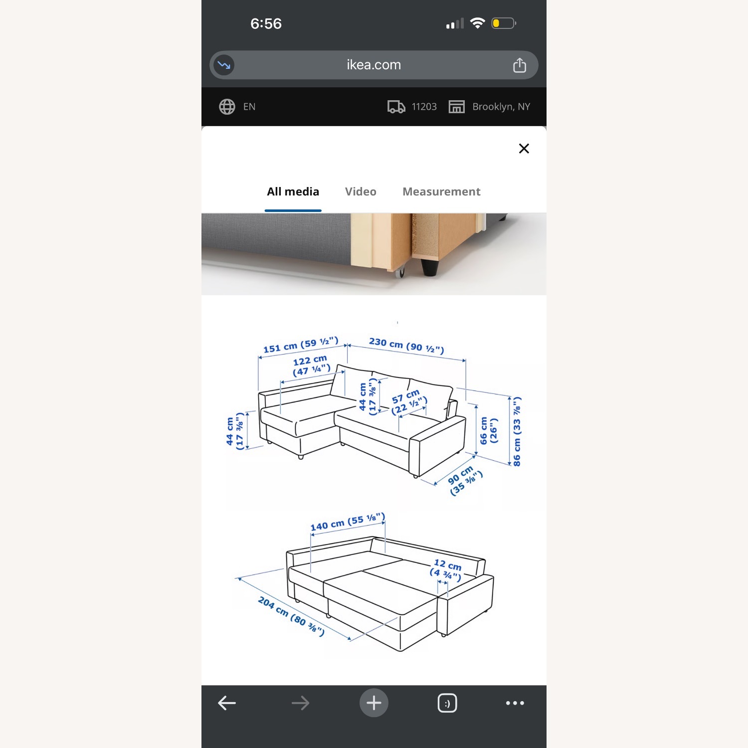 IKEA FRIHETEN Sectional Couch - image-3
