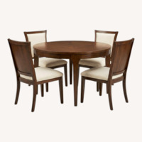 Dark Brown Wood Dining Set