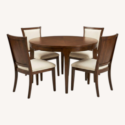 Used Dark Brown Wood Dining Set for sale on AptDeco