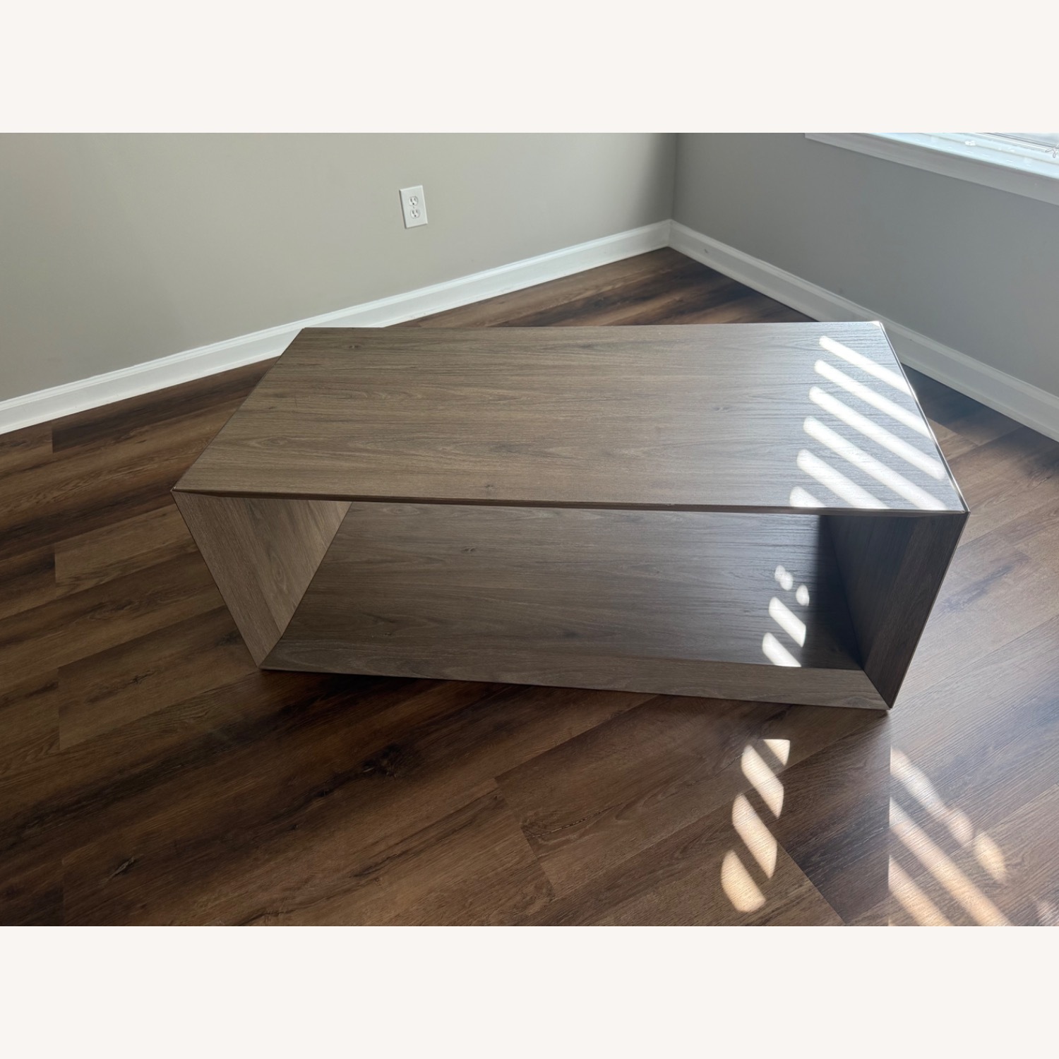 Light Brown Wood Coffee Table - image-4