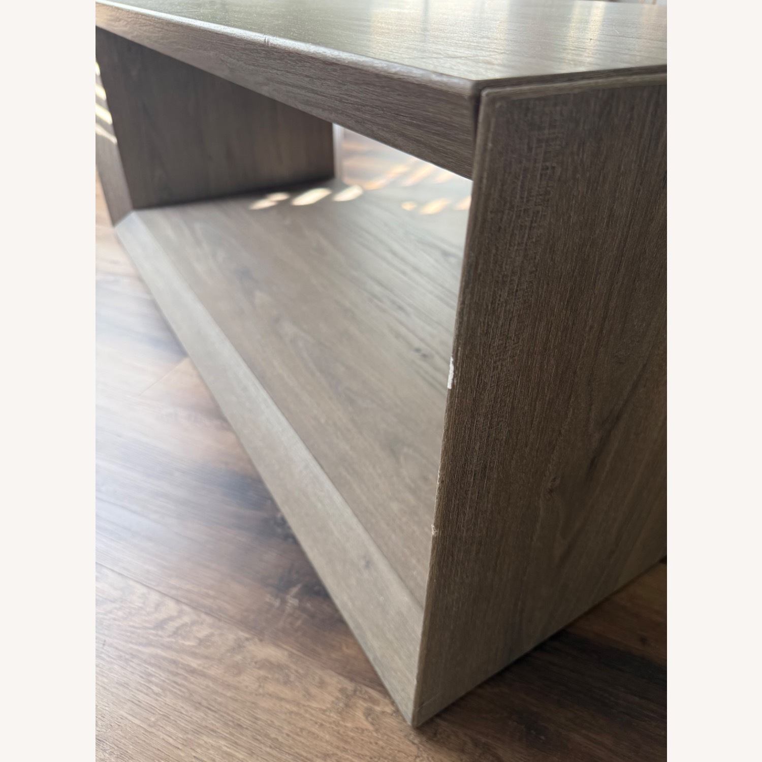 Light Brown Wood Coffee Table - image-2
