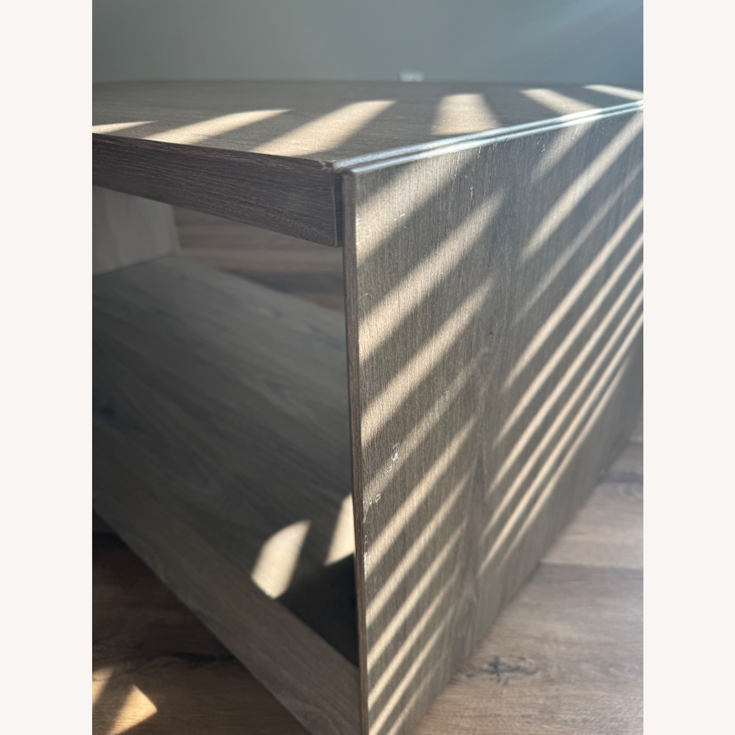 Light Brown Wood Coffee Table - image-3