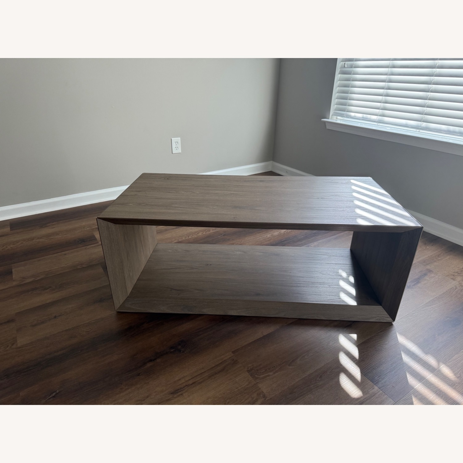 Light Brown Wood Coffee Table - image-5