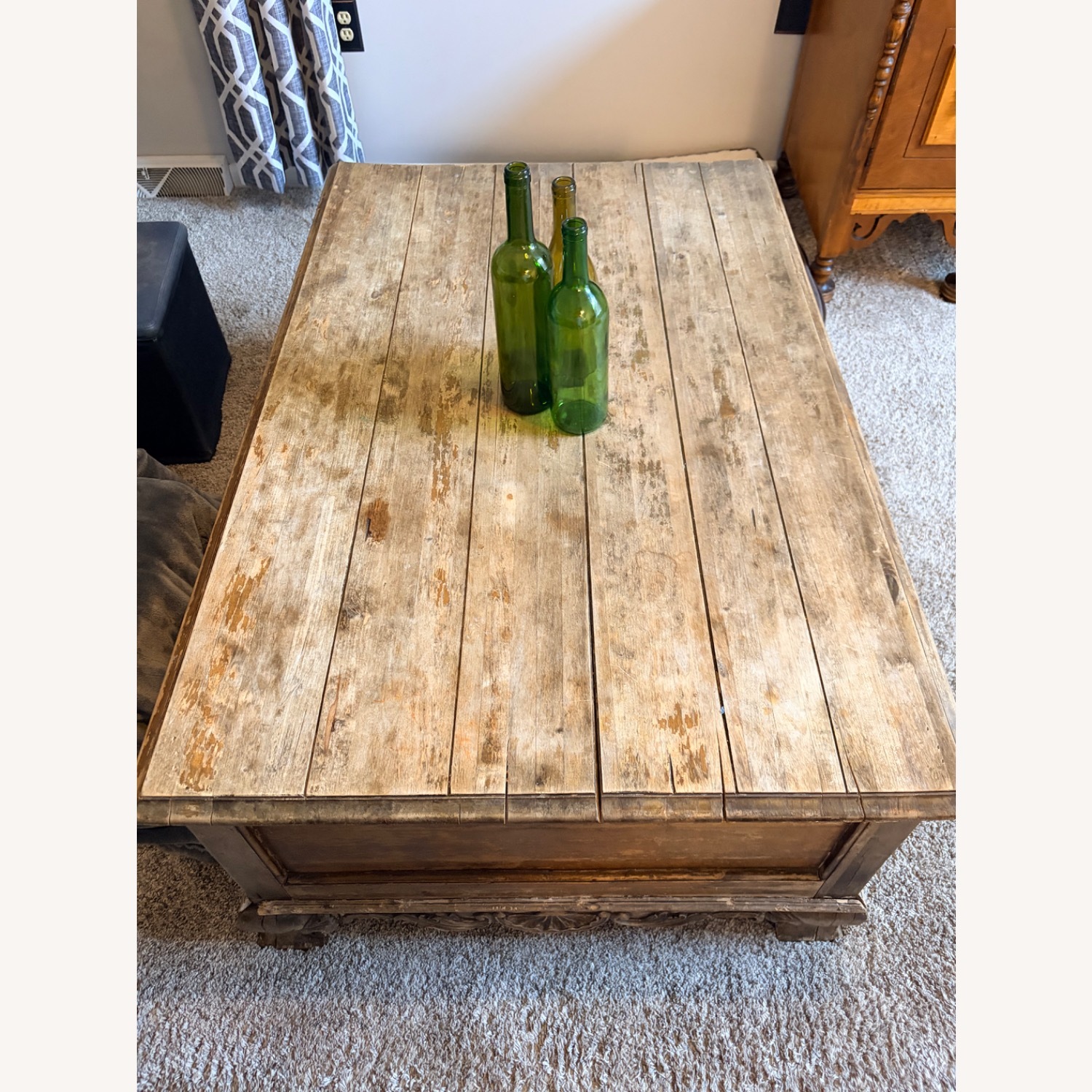 Vintage/Antique Natural Coffee Table - image-2