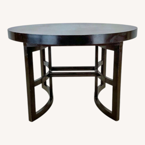 Used MCM Ebonized Mahogany Round Extension Dining Table for sale on AptDeco