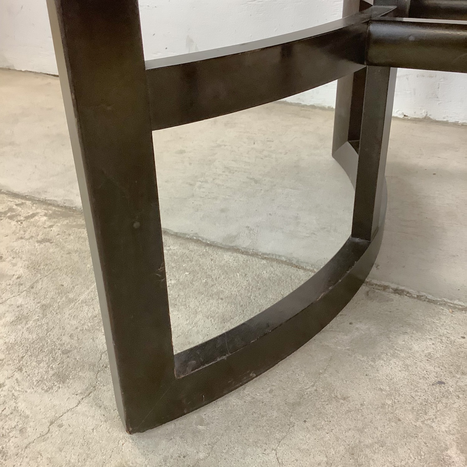 MCM Ebonized Mahogany Round Extension Dining Table - image-16