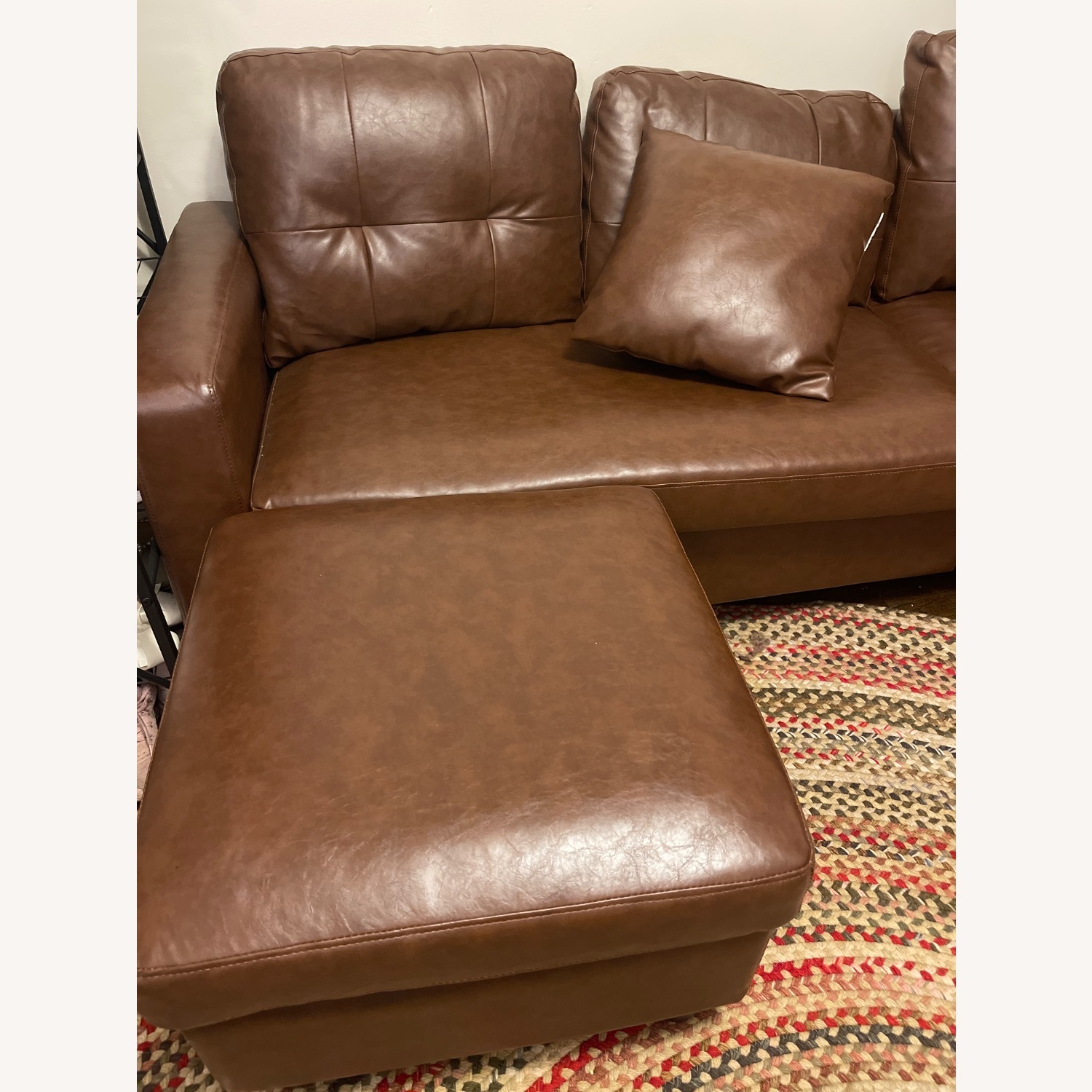 Well Maintained Faux Leather Sofa - image-3