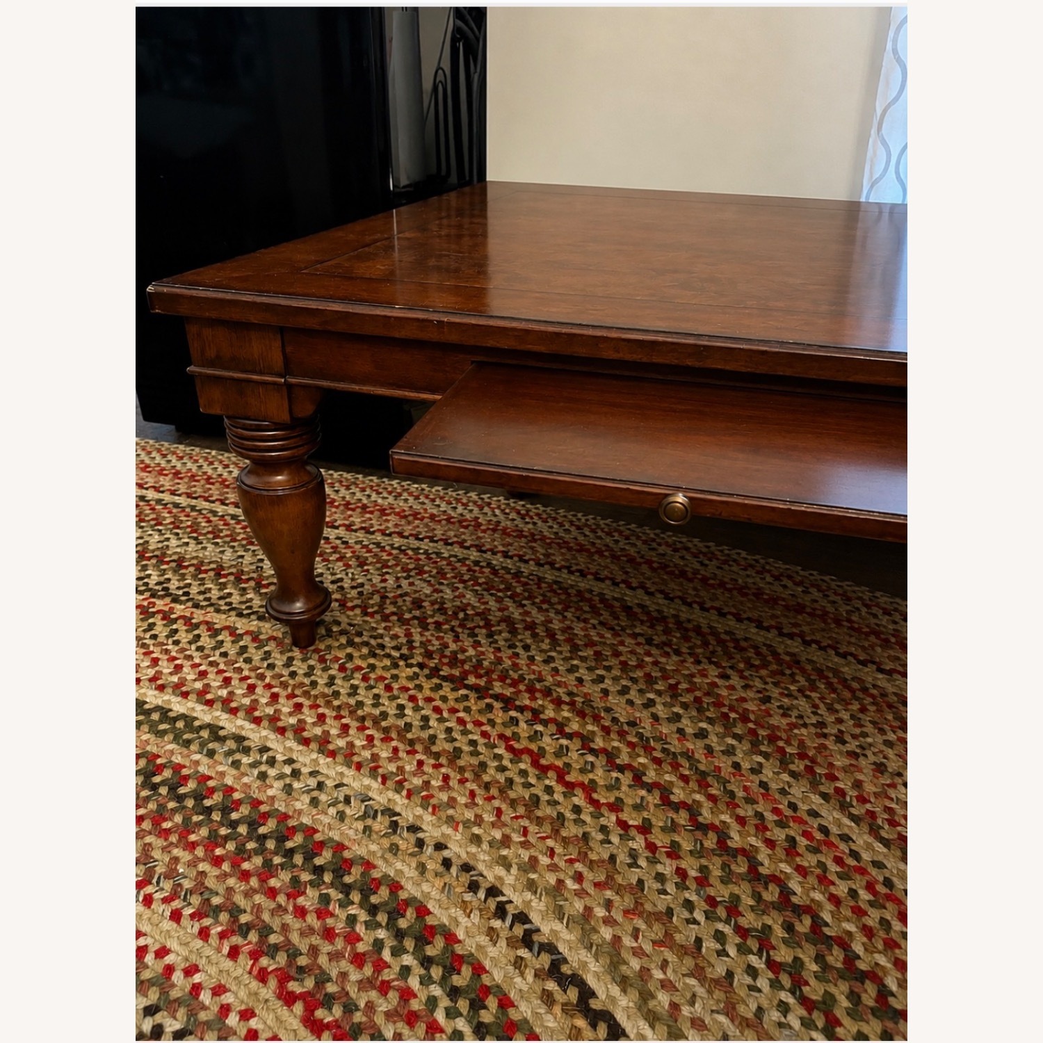 Redwood Coffee Table Dark Brown Wood Coffee Table - image-3