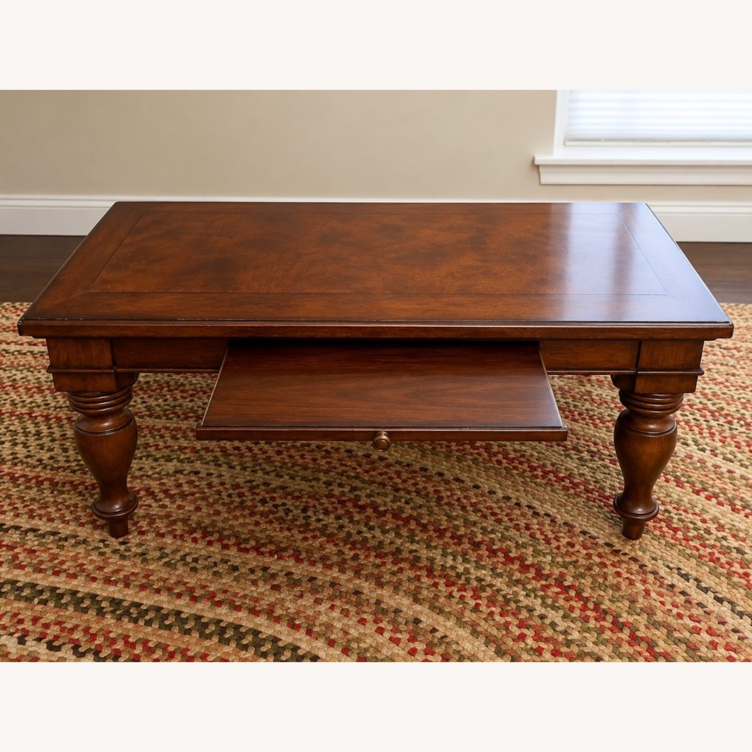 Redwood Coffee Table Dark Brown Wood Coffee Table - image-2